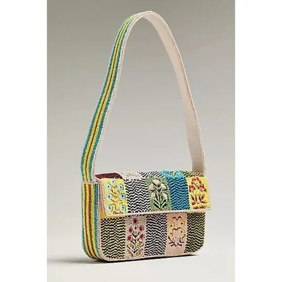 Anthropologie The Fiona Beaded bag Garden Edition Floral